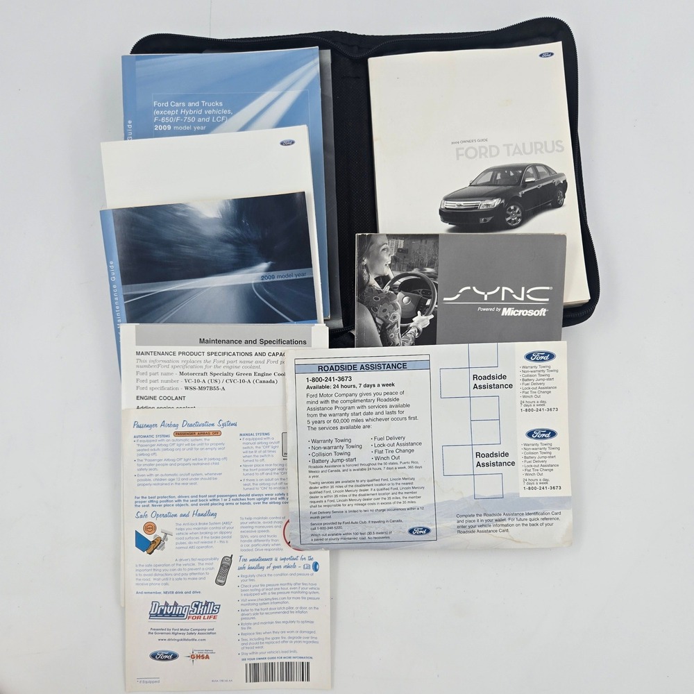 2009 Ford Taurus Owner's Manual Complete Set Case Warranty Guide OEM